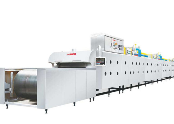 50 * 50 มุมเหล็ก 380V 50Hz บิสกิตครัวซองต์อบเตาอบอุโมงค์ไฟฟ้า