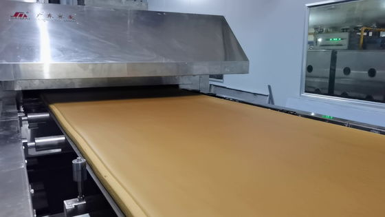 บิสกิตเค้กสายพานเหล็กอบเตาอบอุโมงค์ก๊าซพาความร้อน